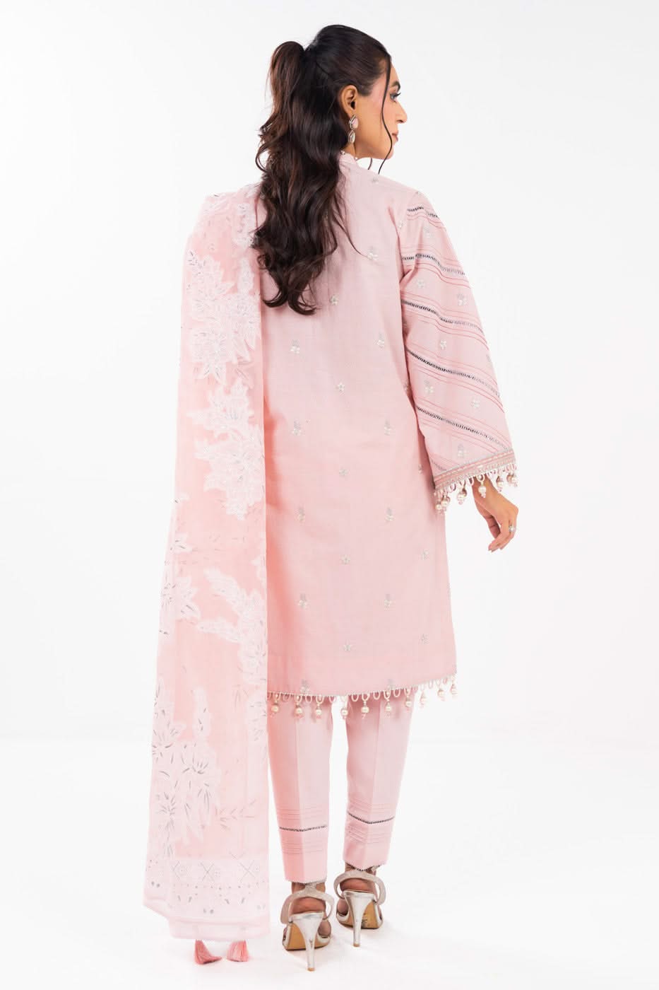AlKaram | Festive Summer 25 | FC-13F-25-Baby Pink - Official Alkaram stockist in UK - Sakeena London