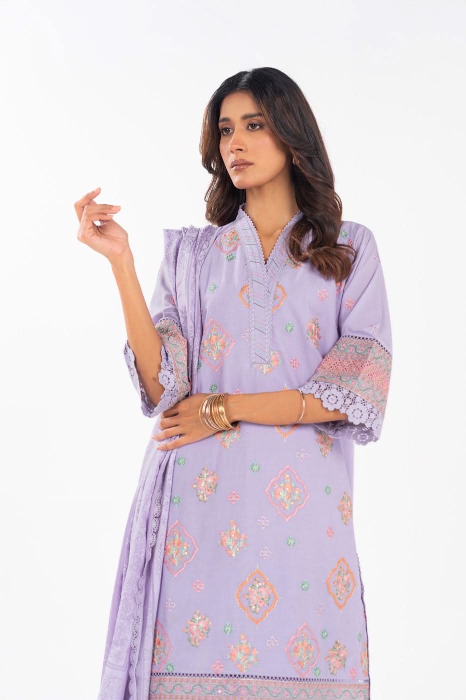 AlKaram | Festive Summer 25 | FC-24J-25-Lavender - Official Alkaram stockist in UK - Sakeena London