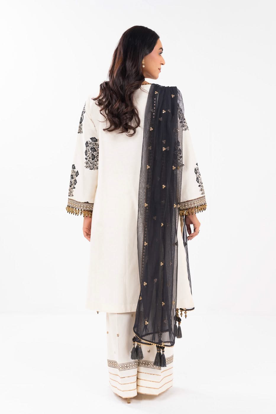 AlKaram | Festive Summer 25 | FC-30M-25-Off White - Official Alkaram stockist in UK - Sakeena London