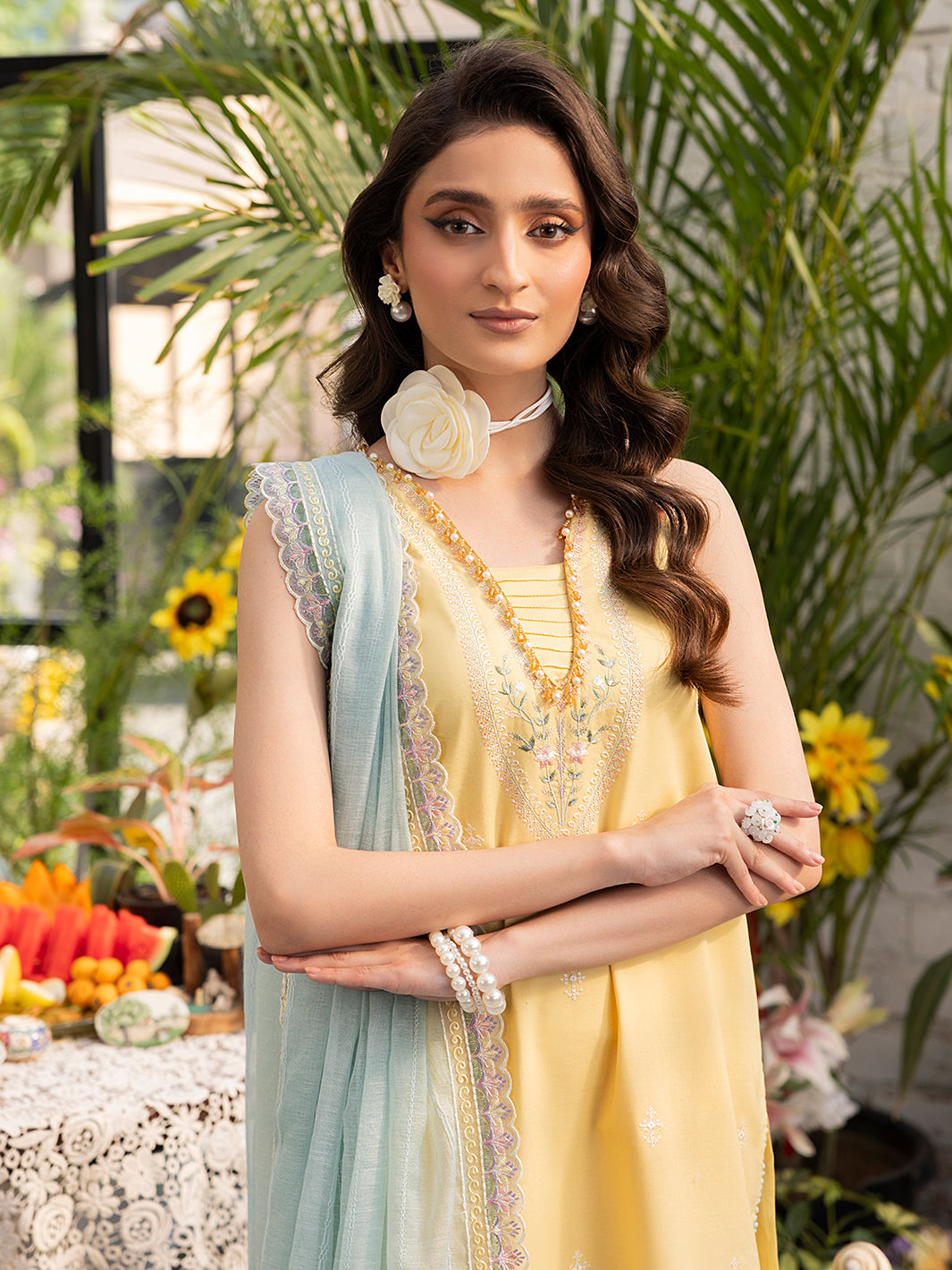 Izel | Meadow Muse Embroidered Lawn 25 | FLEURIS - Official Izel stockist in UK - Sakeena London