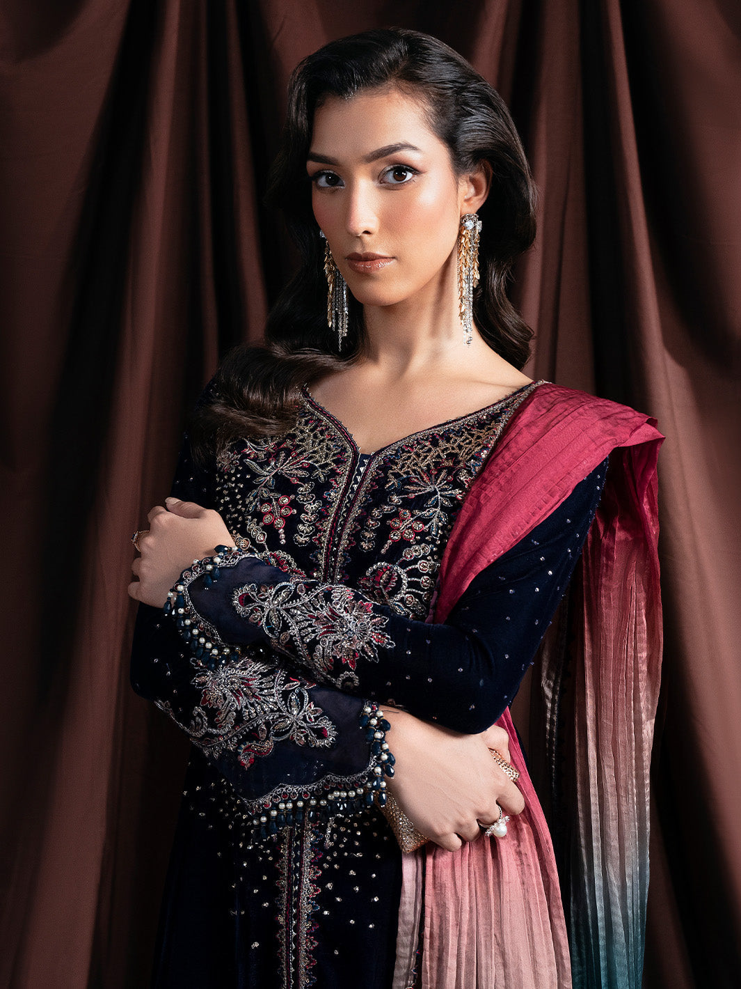 Faiza Faisal | Solene Luxury Velvets | ECLAT - Official Faiza Faisal stockist in UK - Sakeena London