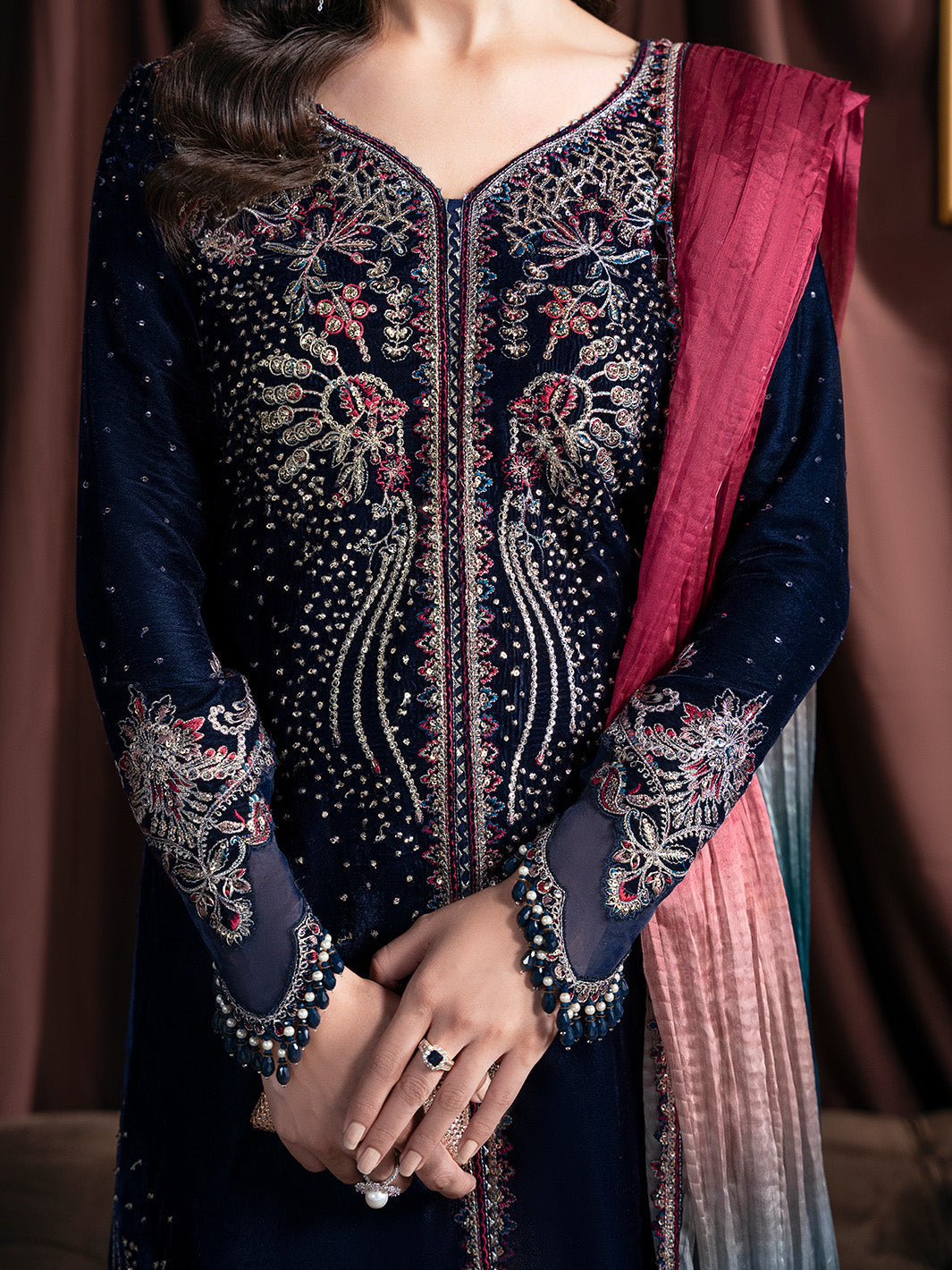 Faiza Faisal | Solene Luxury Velvets | ECLAT - Official Faiza Faisal stockist in UK - Sakeena London