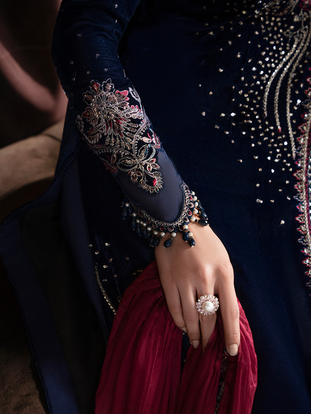 Faiza Faisal | Solene Luxury Velvets | ECLAT - Official Faiza Faisal stockist in UK - Sakeena London