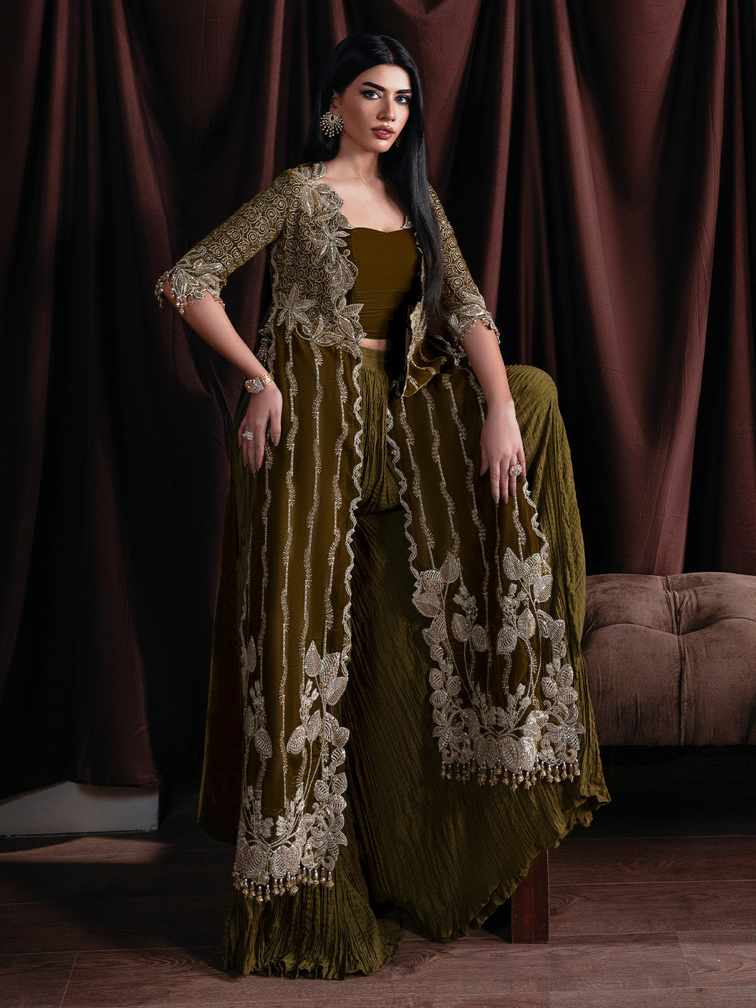 Faiza Faisal | Solene Luxury Velvets | EVANIA - Official Faiza Faisal stockist in UK - Sakeena London