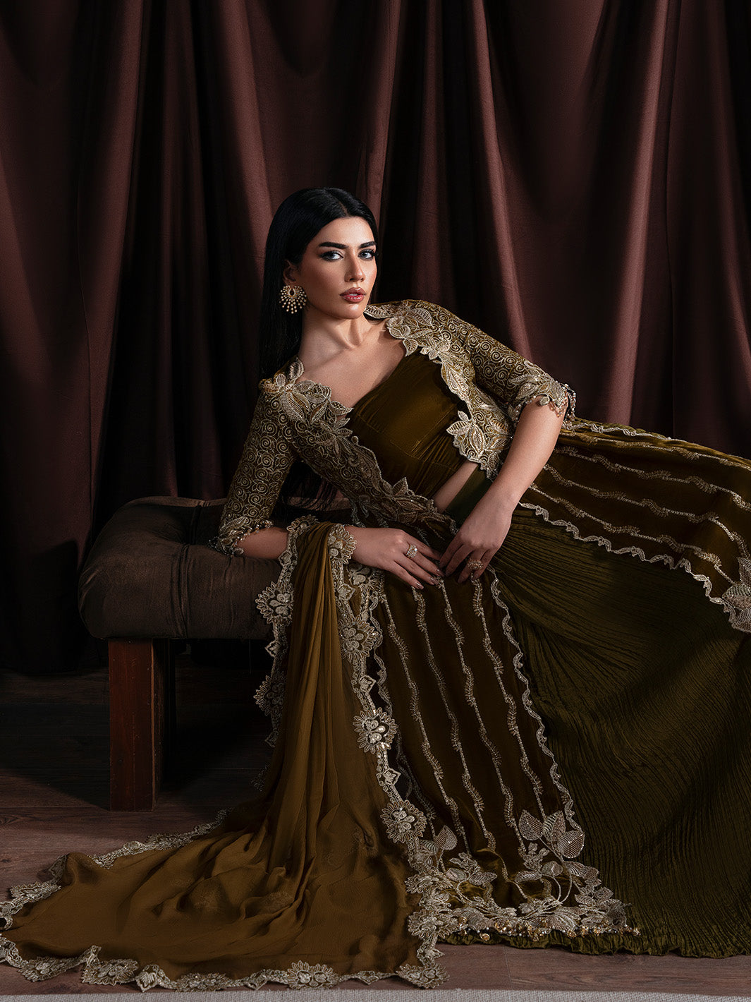 Faiza Faisal | Solene Luxury Velvets | EVANIA - Official Faiza Faisal stockist in UK - Sakeena London