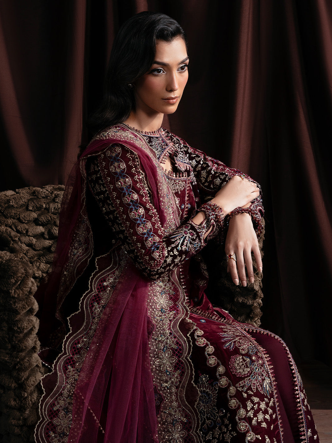 Faiza Faisal | Solene Luxury Velvets | RAVENA - Official Faiza Faisal stockist in UK - Sakeena London