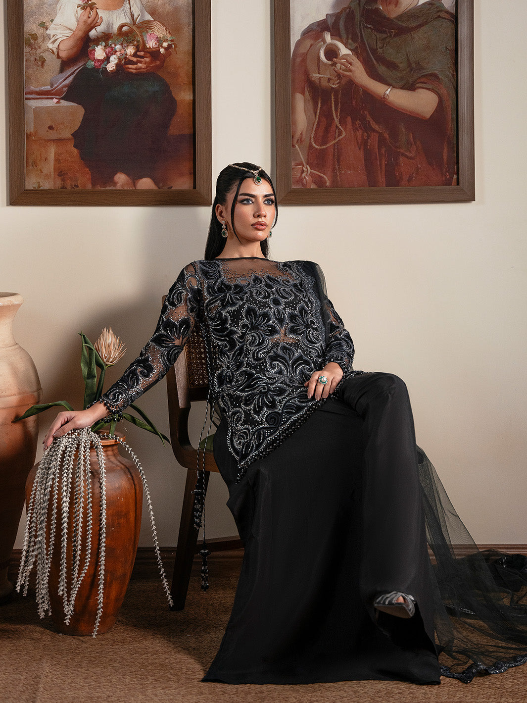 Faiza Faisal | Solene Luxury Velvets | NOIR - Official Faiza Faisal stockist in UK - Sakeena London
