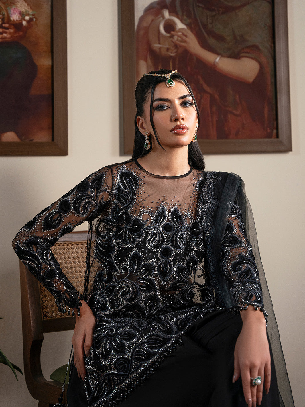 Faiza Faisal | Solene Luxury Velvets | NOIR - Official Faiza Faisal stockist in UK - Sakeena London