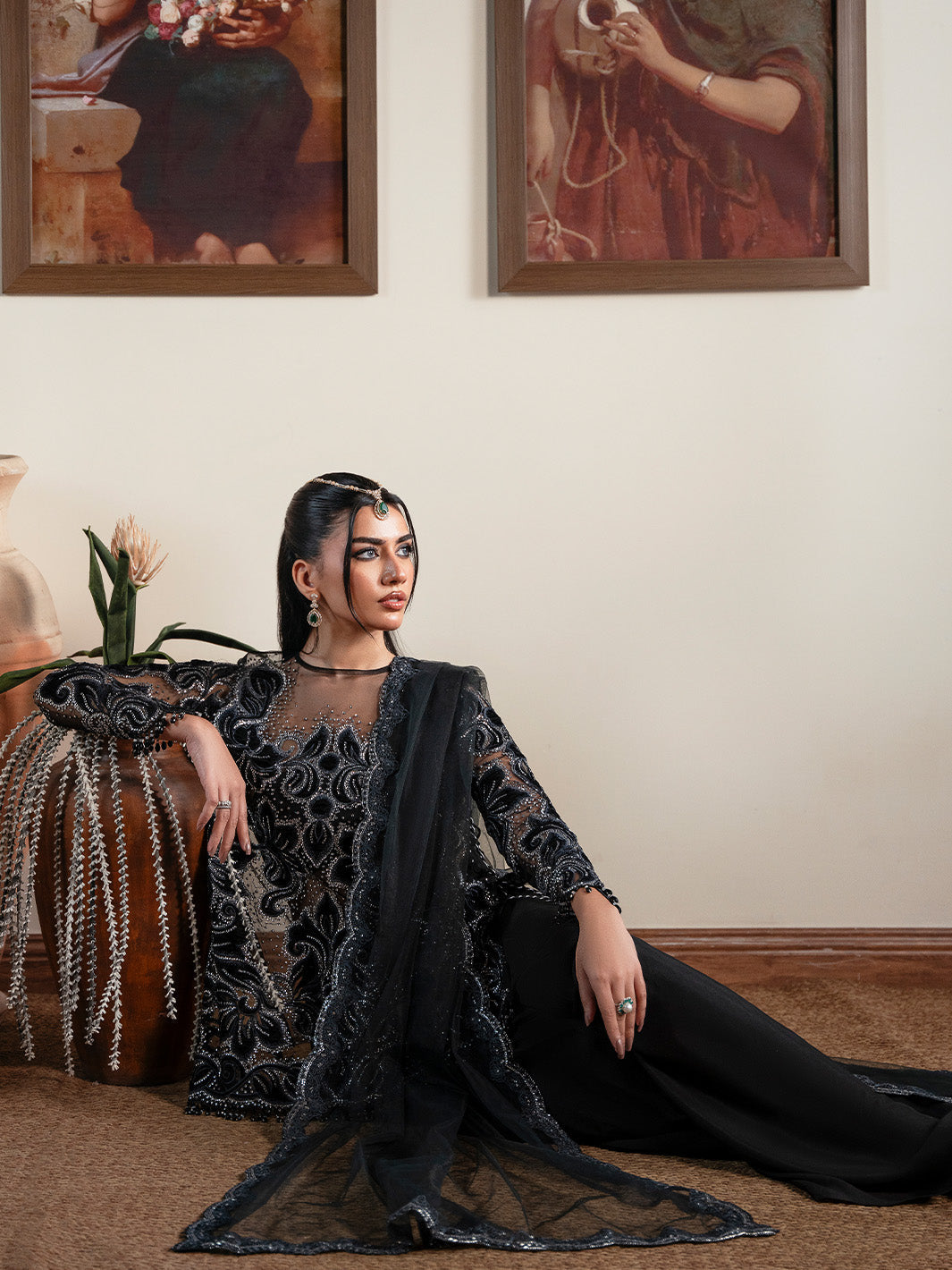 Faiza Faisal | Solene Luxury Velvets | NOIR - Official Faiza Faisal stockist in UK - Sakeena London