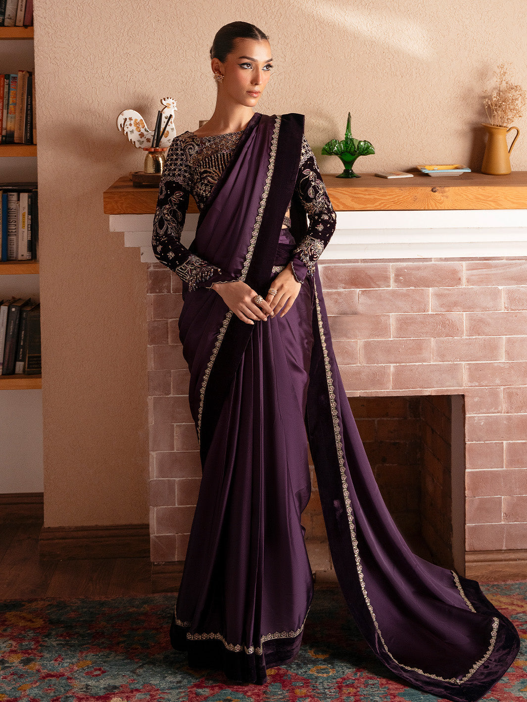Faiza Faisal | Solene Luxury Velvets | VELORA - Official Faiza Faisal stockist in UK - Sakeena London