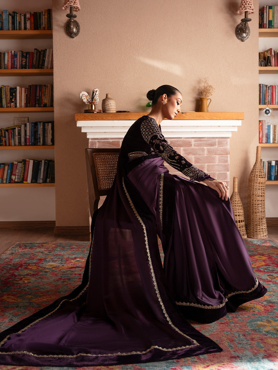 Faiza Faisal | Solene Luxury Velvets | VELORA - Official Faiza Faisal stockist in UK - Sakeena London