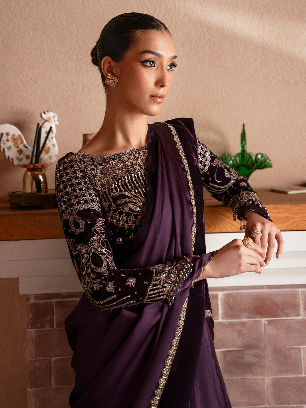 Faiza Faisal | Solene Luxury Velvets | VELORA - Official Faiza Faisal stockist in UK - Sakeena London