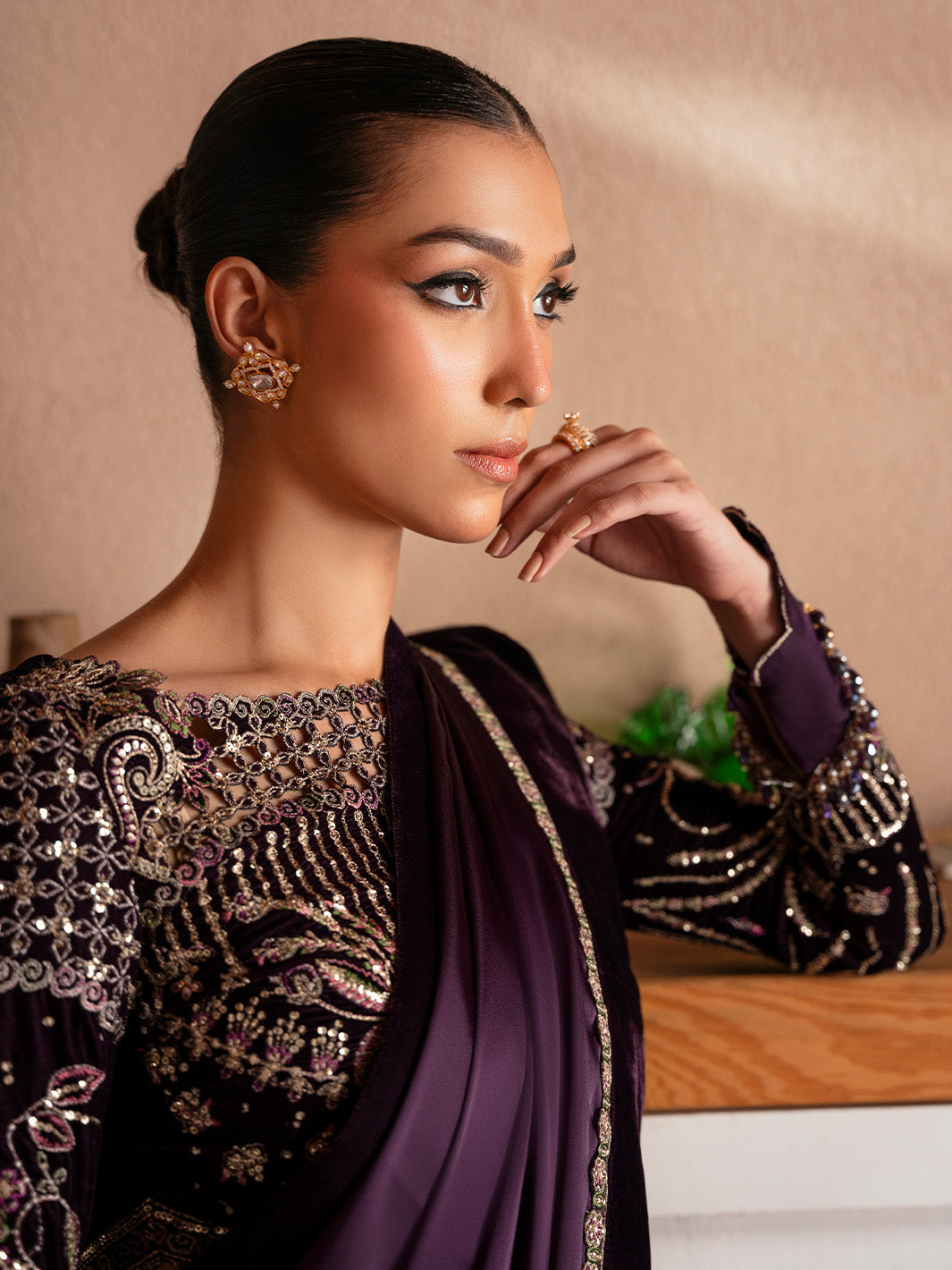 Faiza Faisal | Solene Luxury Velvets | VELORA - Official Faiza Faisal stockist in UK - Sakeena London