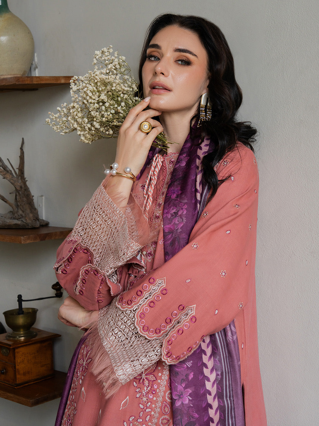 Faiza Faisal | Dastaan Khaddar 25 | ROSEATE - Official Faiza Faisal stockist in UK - Sakeena London