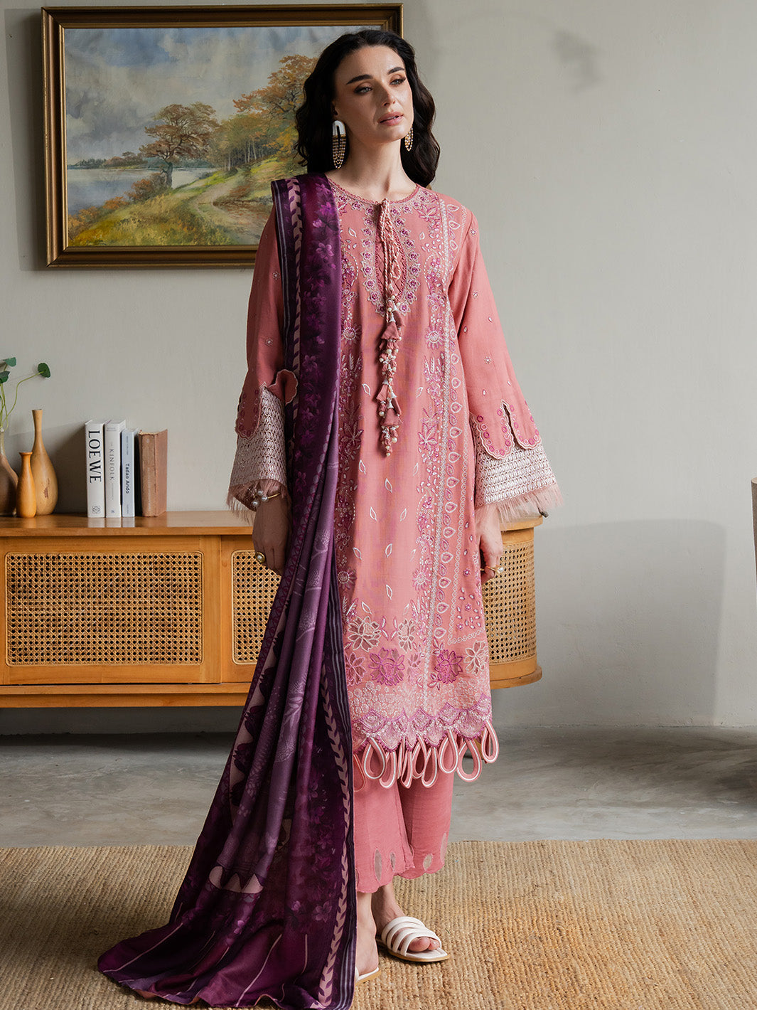 Faiza Faisal | Dastaan Khaddar 25 | ROSEATE - Official Faiza Faisal stockist in UK - Sakeena London