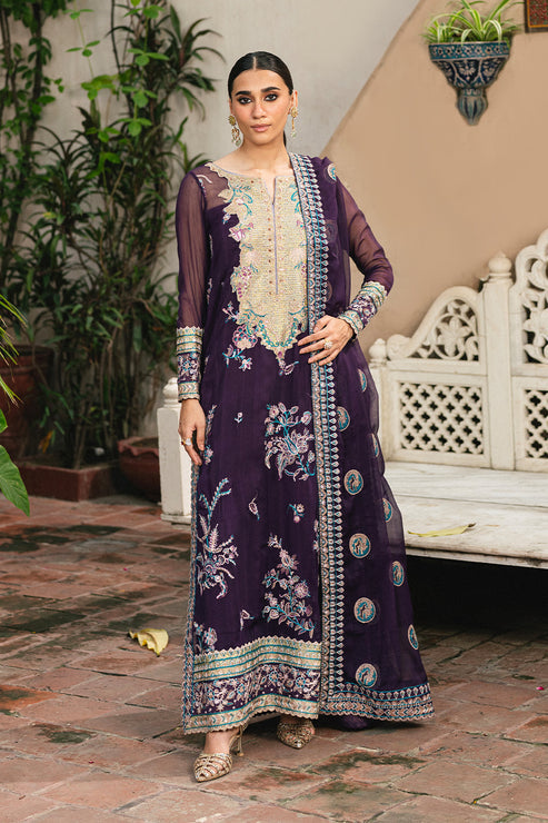 Maryum N Maria | Gulnaar Formals | 3 Piece Embroidered Chiffon POLINA - FSU5650 - Official Maryum N Maria stockist in UK - Sakeena London