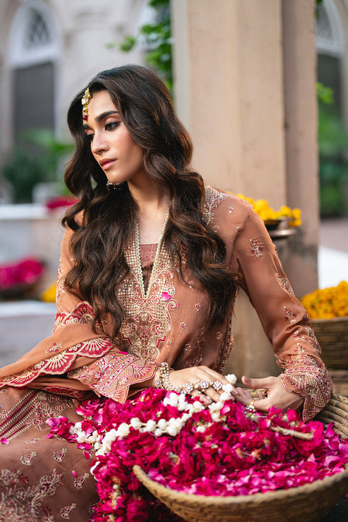 Maryum N Maria | Gulnaar Formals | 3 Piece Embroidered Chiffon VARVARA - FSU5651 - Official Maryum N Maria stockist in UK - Sakeena London