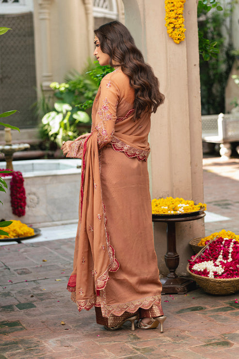 Maryum N Maria | Gulnaar Formals | 3 Piece Embroidered Chiffon VARVARA - FSU5651 - Official Maryum N Maria stockist in UK - Sakeena London