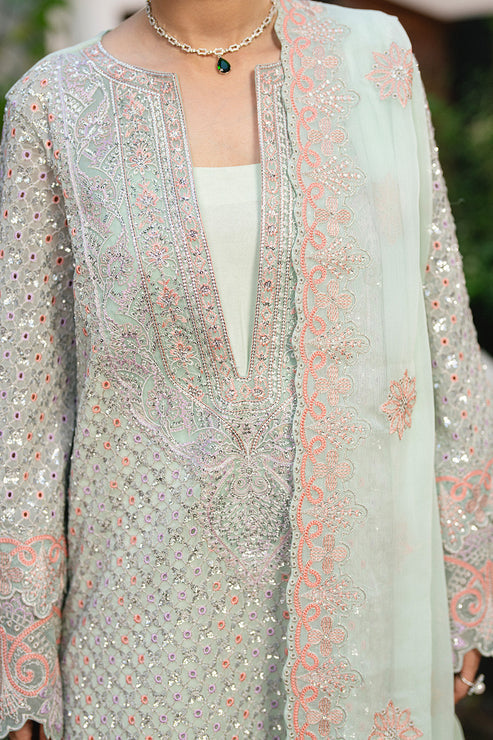 Maryum N Maria | Gulnaar Formals | 3 Piece Embroidered Chiffon TATIANA - FSU5652 - Official Maryum N Maria stockist in UK - Sakeena London