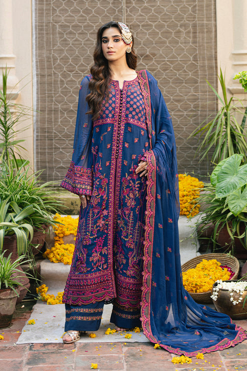 Maryum N Maria | Gulnaar Formals | 3 Piece Embroidered Chiffon ROKSANA - FSU5653 - Official Maryum N Maria stockist in UK - Sakeena London
