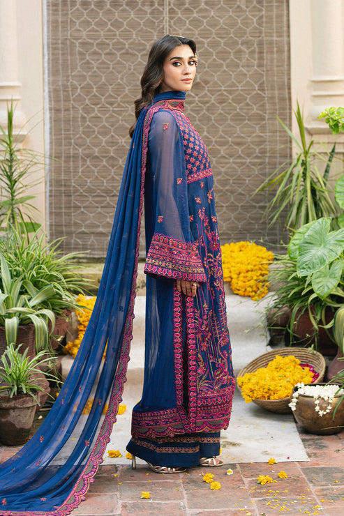 Maryum N Maria | Gulnaar Formals | 3 Piece Embroidered Chiffon ROKSANA - FSU5653 - Official Maryum N Maria stockist in UK - Sakeena London