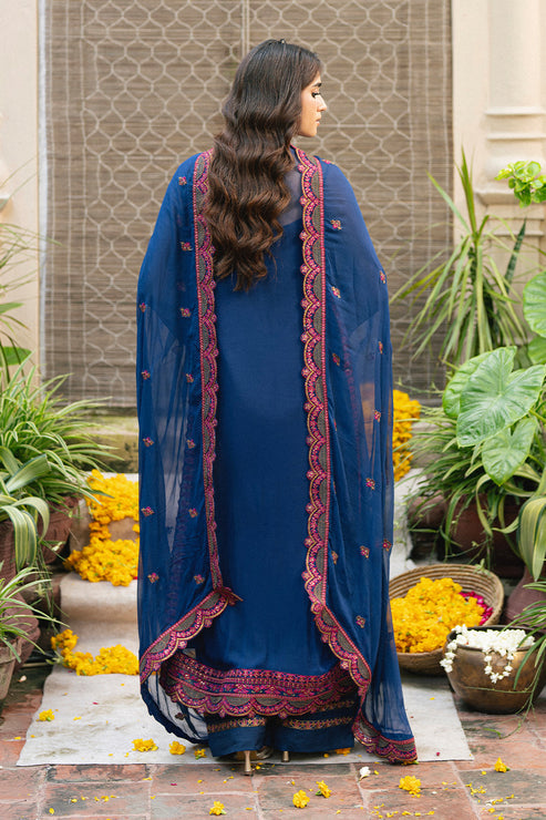 Maryum N Maria | Gulnaar Formals | 3 Piece Embroidered Chiffon ROKSANA - FSU5653 - Official Maryum N Maria stockist in UK - Sakeena London