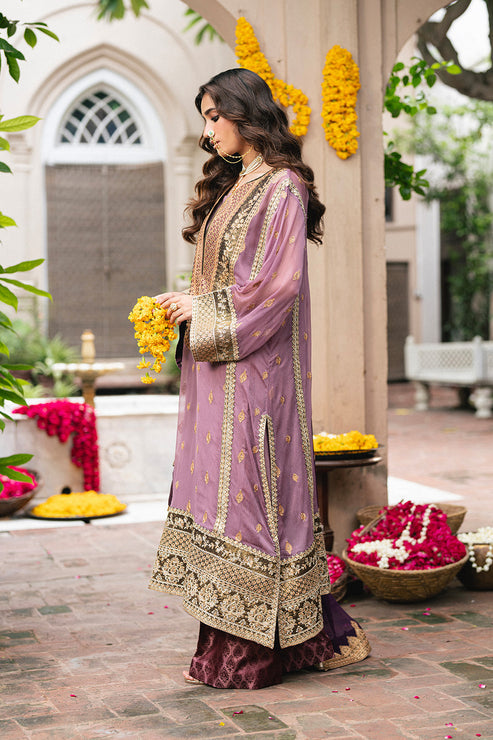Maryum N Maria | Gulnaar Formals | 3 Piece Embroidered Chiffon KAMILLA - FSU5654 - Official Maryum N Maria stockist in UK - Sakeena London