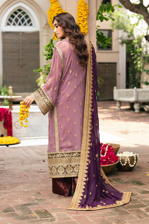 Maryum N Maria | Gulnaar Formals | 3 Piece Embroidered Chiffon KAMILLA - FSU5654 - Official Maryum N Maria stockist in UK - Sakeena London