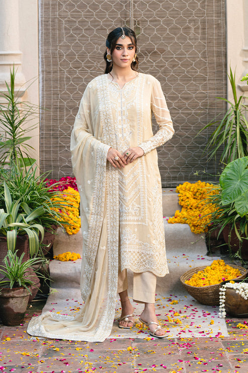 Maryum N Maria | Gulnaar Formals | 3 Piece Embroidered Chiffon ANASTASIA - FSU5655 - Official Maryum N Maria stockist in UK - Sakeena London