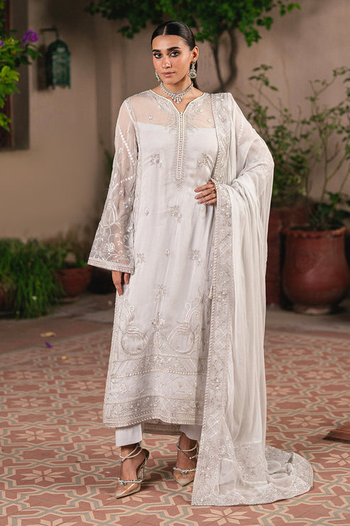Maryum N Maria | Gulnaar Formals | 3 Piece Embroidered Chiffon FAINA - FSU5656 - Official Maryum N Maria stockist in UK - Sakeena London