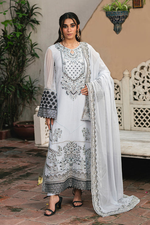 Maryum N Maria | Gulnaar Formals | 3 Piece Embroidered Chiffon LILIYA - FSU5657 - Official Maryum N Maria stockist in UK - Sakeena London