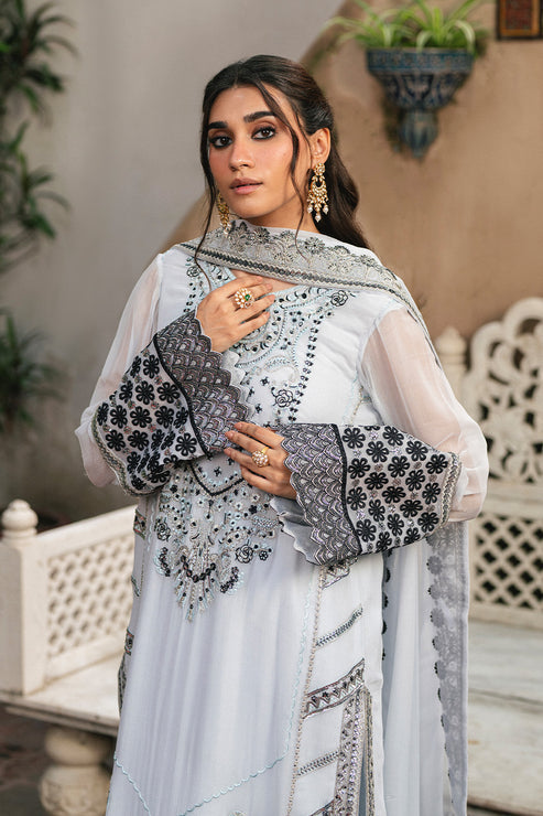 Maryum N Maria | Gulnaar Formals | 3 Piece Embroidered Chiffon LILIYA - FSU5657 - Official Maryum N Maria stockist in UK - Sakeena London