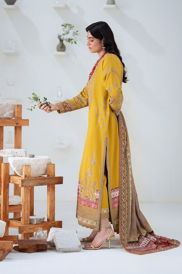 Maryum N Maria | Noore Winters 25 | 3 Piece Embroidered Khaddar APANA - FSU5671 - Official Maryum N Maria stockist in UK - Sakeena London