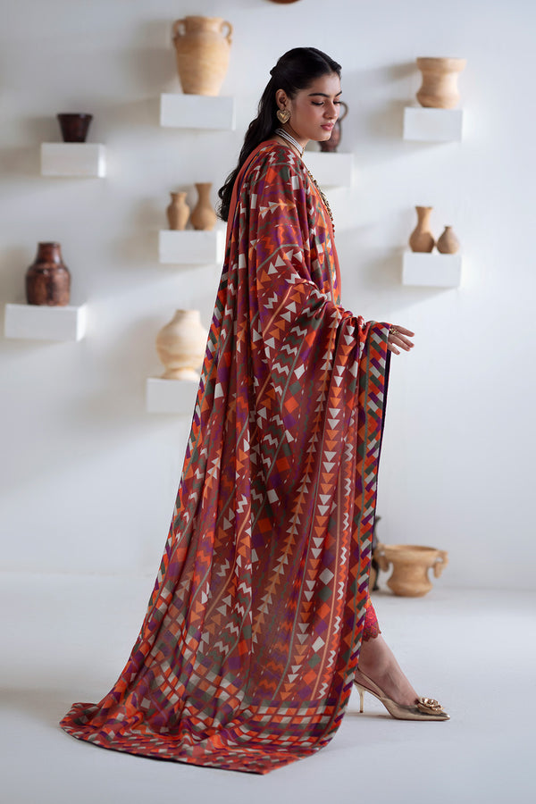 Maryum N Maria | Noore Winters 25 | 3 Piece Embroidered Khaddar BADRAI - FSU5673 - Official Maryum N Maria stockist in UK - Sakeena London