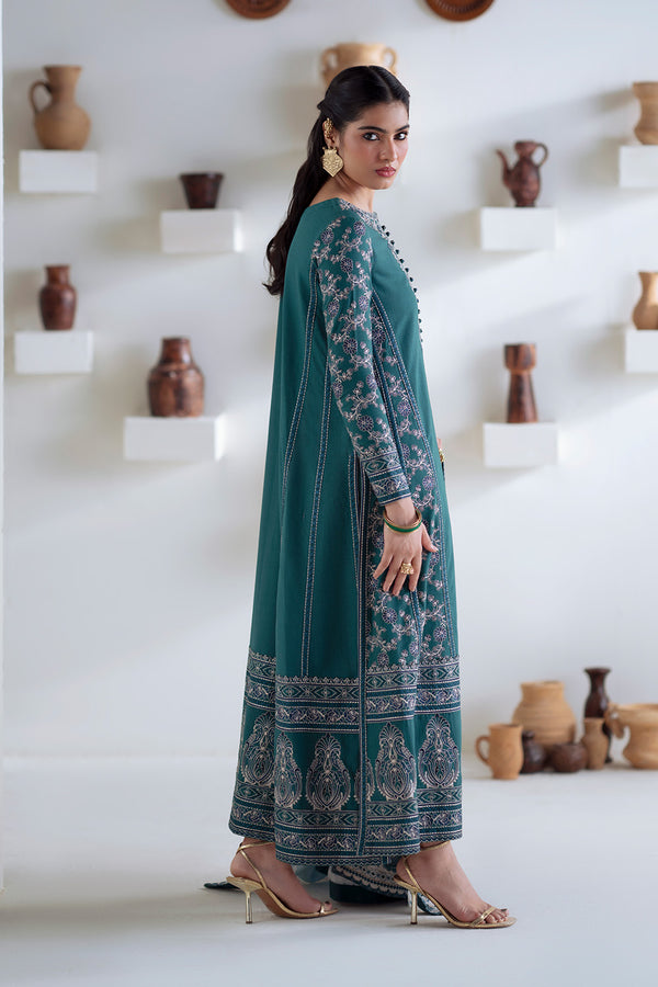 Maryum N Maria | Noore Winters 25 | 3 Piece Embroidered Khaddar SERINA - FSU5675 - Official Maryum N Maria stockist in UK - Sakeena London
