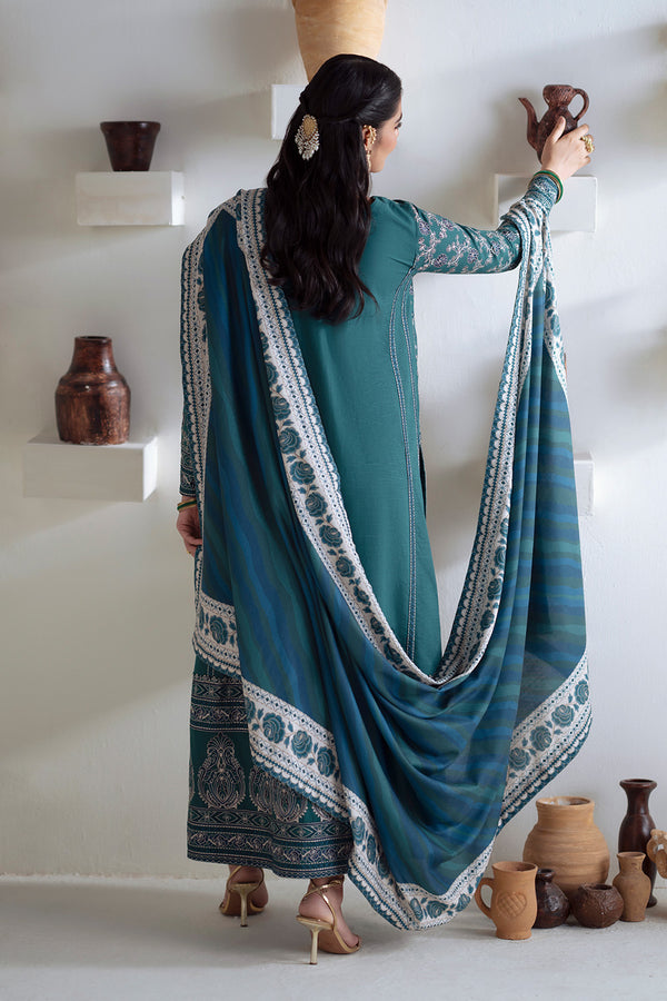 Maryum N Maria | Noore Winters 25 | 3 Piece Embroidered Khaddar SERINA - FSU5675 - Official Maryum N Maria stockist in UK - Sakeena London