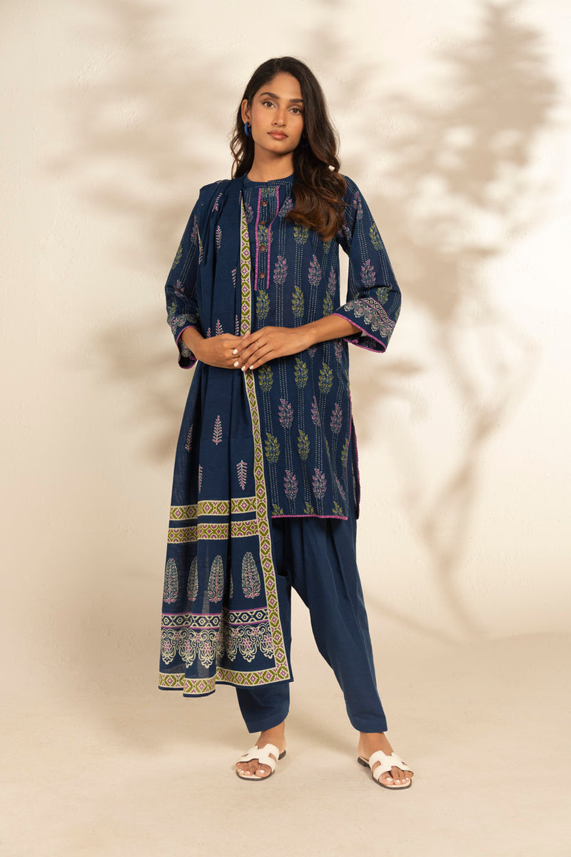 Al Karam | Winter 25 | FW-103.1-25-1-Blue - Official Al Karam stockist in UK - Sakeena London