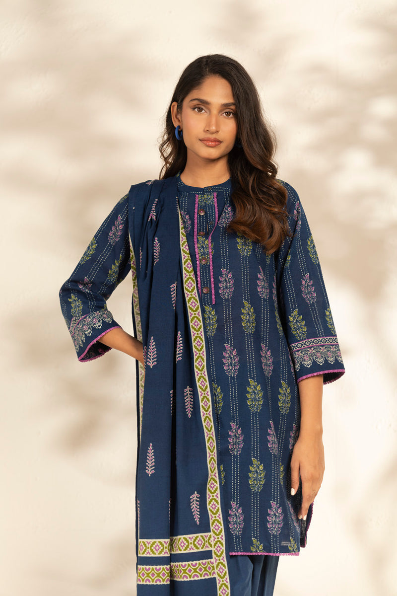 Al Karam | Winter 25 | FW-103.1-25-1-Blue - Official Al Karam stockist in UK - Sakeena London