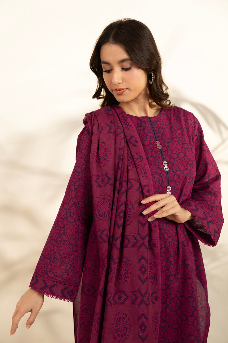 Al Karam | Winter 25 | FW-106.1-25-1-Pink - Official Al Karam stockist in UK - Sakeena London