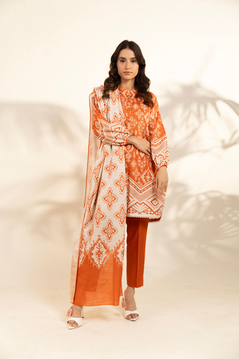 Al Karam | Winter 25 | FW-108-25-1-Orange - Official Al Karam stockist in UK - Sakeena London