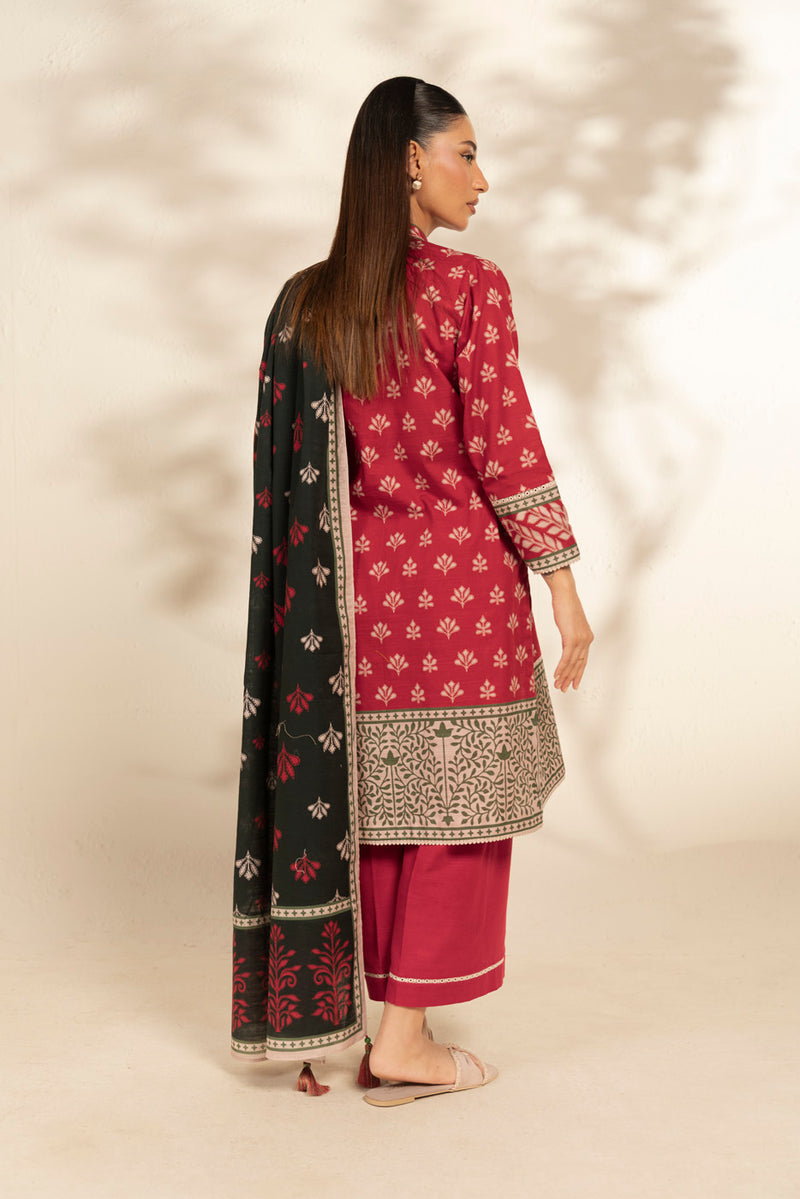 Al Karam | Winter 25 | FW-110-25-1-Red - Official Al Karam stockist in UK - Sakeena London