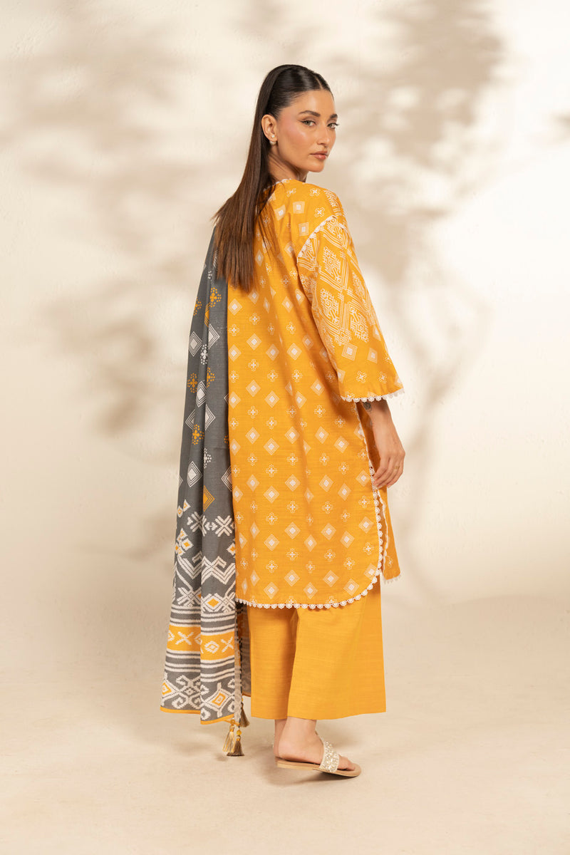 Al Karam | Winter 25 | FW-111-25-1-Yellow - Official Al Karam stockist in UK - Sakeena London