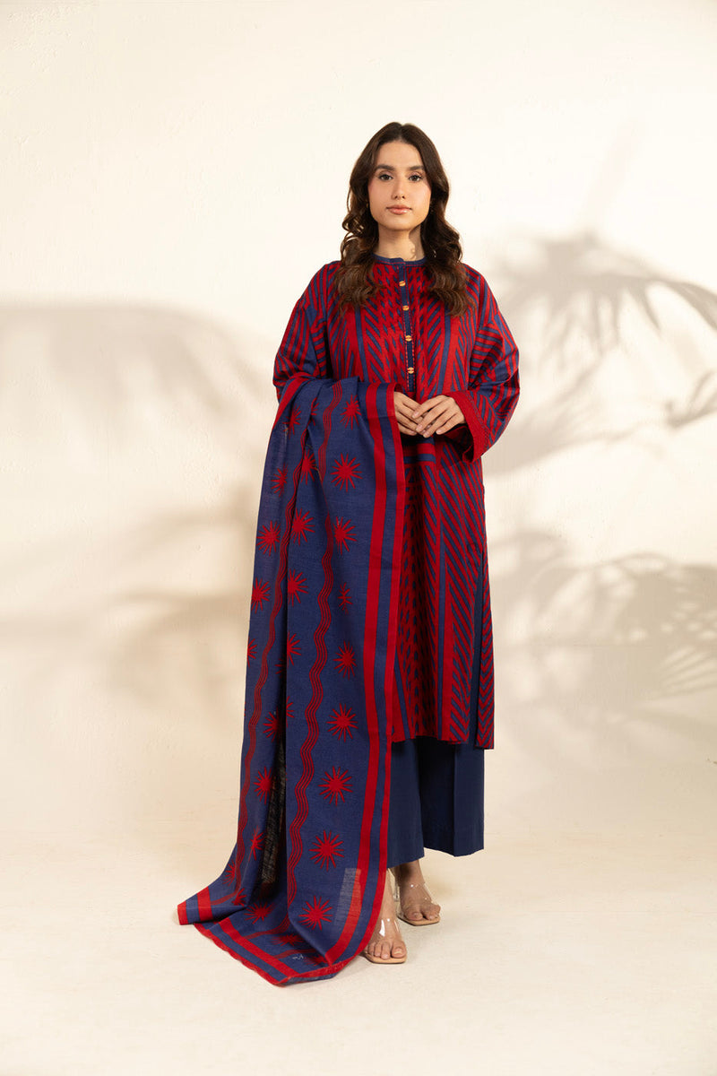 Al Karam | Winter 25 | FW-115-25-1-Maroon - Official Al Karam stockist in UK - Sakeena London