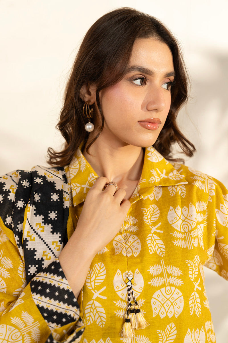 Al Karam | Winter 25 | FW-127-25-1-Yellow - Official Al Karam stockist in UK - Sakeena London