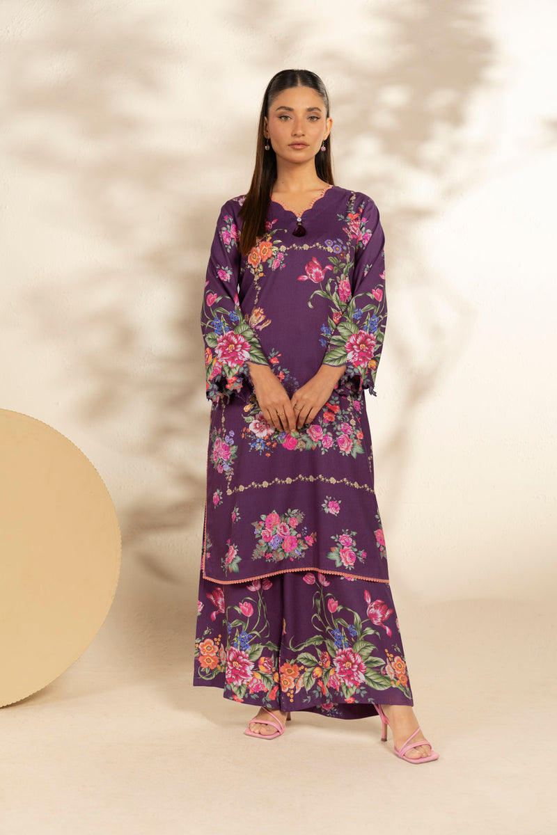 Al Karam | Winter 25 | FW-139-25-1-Purple - Official Al Karam stockist in UK - Sakeena London
