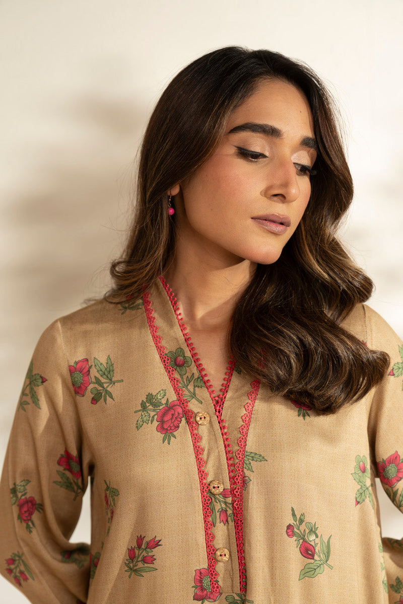 Al Karam | Winter 25 | FW-140-25-1-Beige - Official Al Karam stockist in UK - Sakeena London