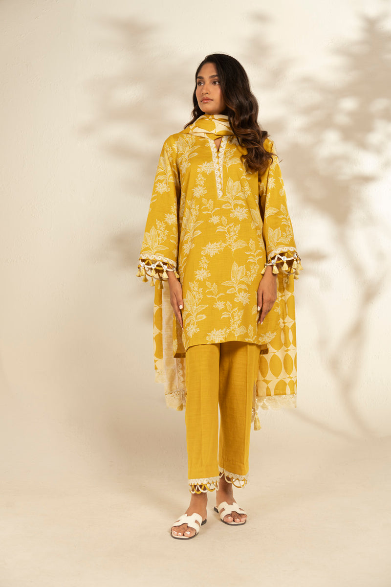 Al Karam | Winter 25 | FW-173-25-1-Yellow - Official Al Karam stockist in UK - Sakeena London