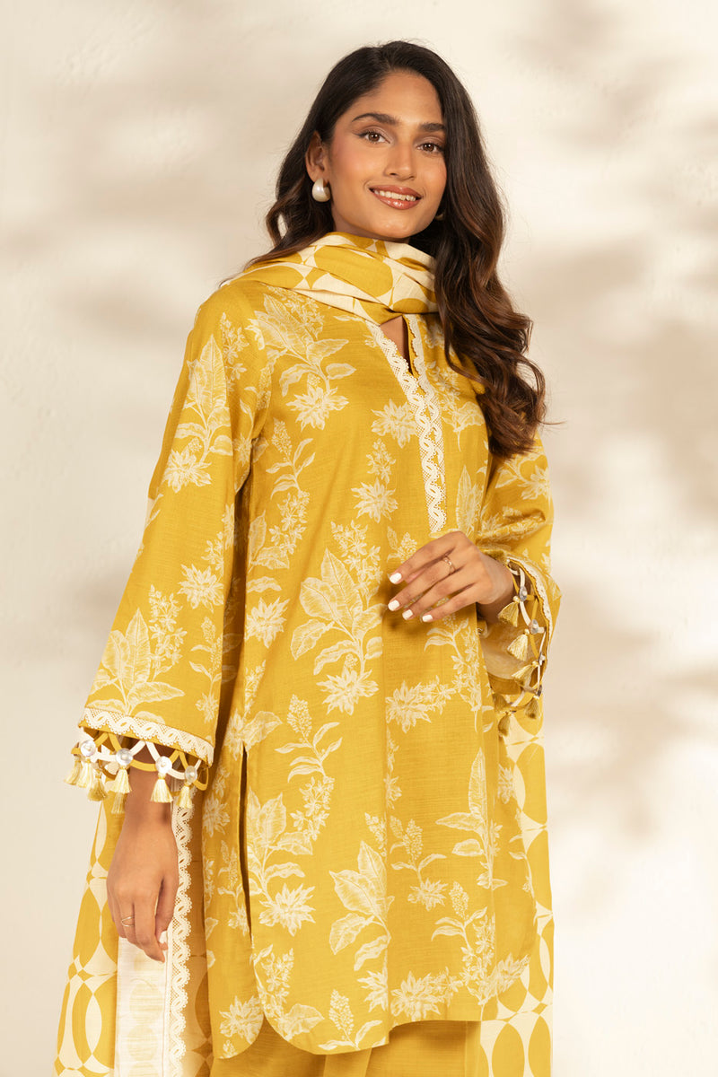 Al Karam | Winter 25 | FW-173-25-1-Yellow - Official Al Karam stockist in UK - Sakeena London