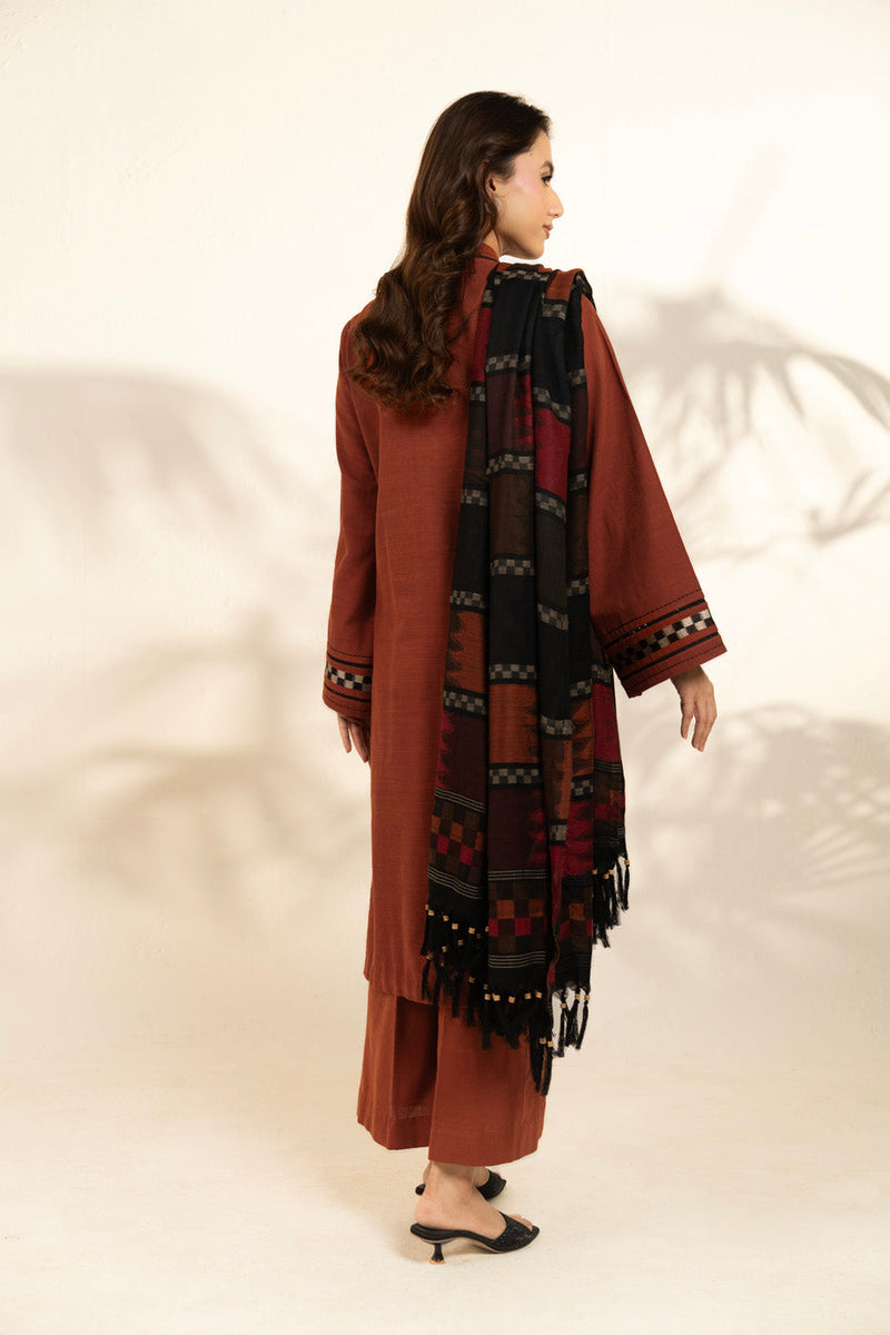 Al Karam | Winter 25 | FW-81-25-1-Rust - Official Alkaram stockist in UK - Sakeena London