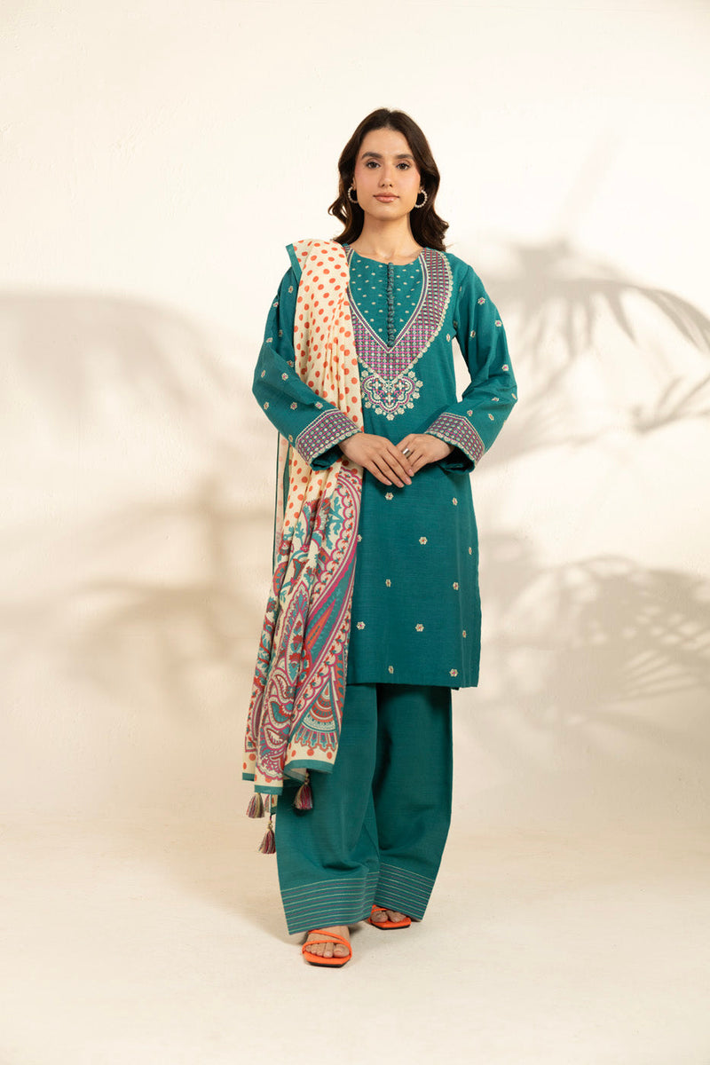 Al Karam | Winter 25 | FW-82.1-25-1-Teal - Official Al Karam stockist in UK - Sakeena London